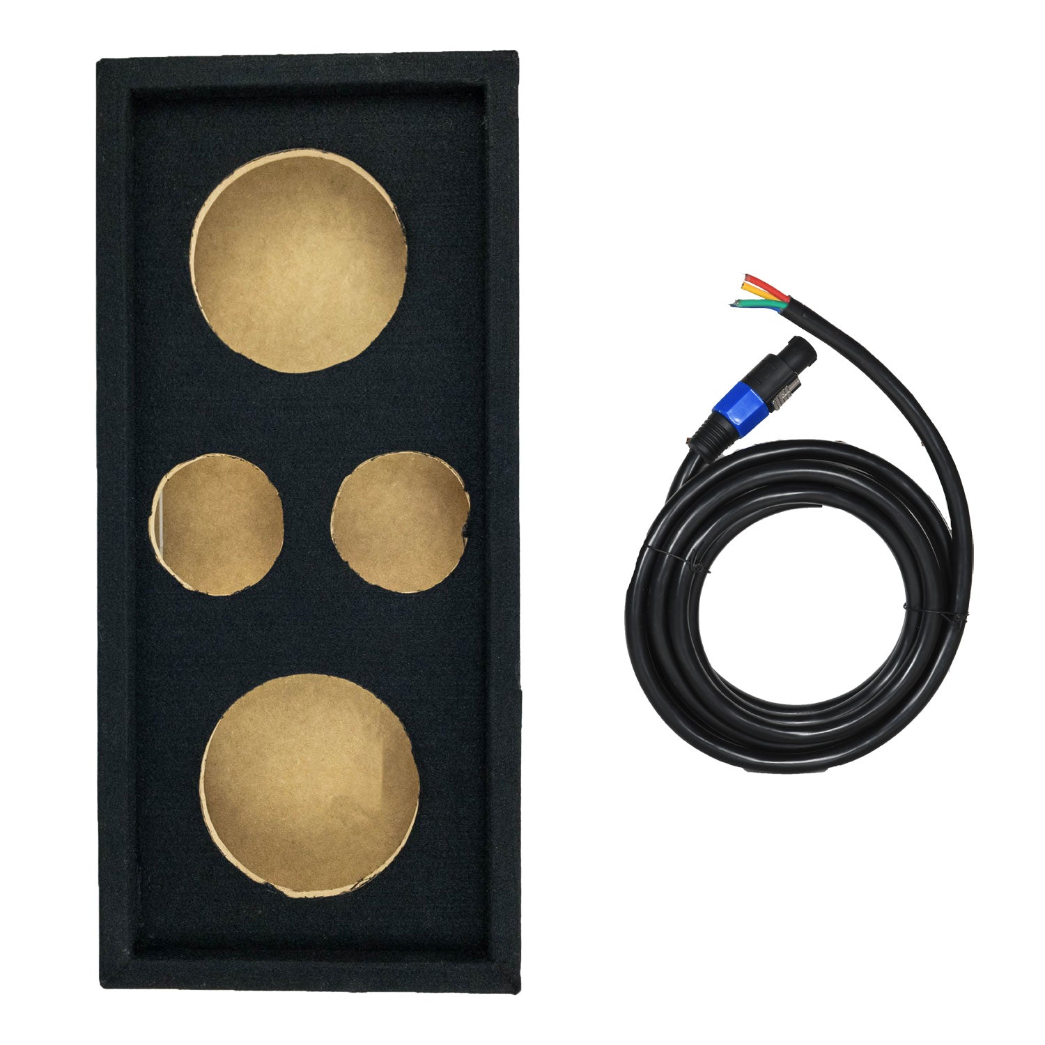 Q Power Car Audio Subwoofer Enclosure Box for 8 Inch Mids and 3 Inch Tweeters
