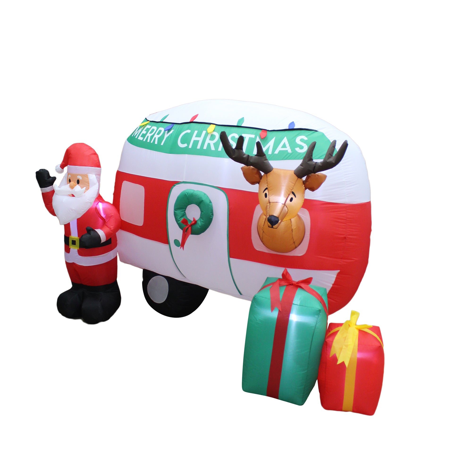 A Holiday Company 8 Ft Wide Inflatable Camper Holiday Lawn Decoration (Used) - VMInnovations