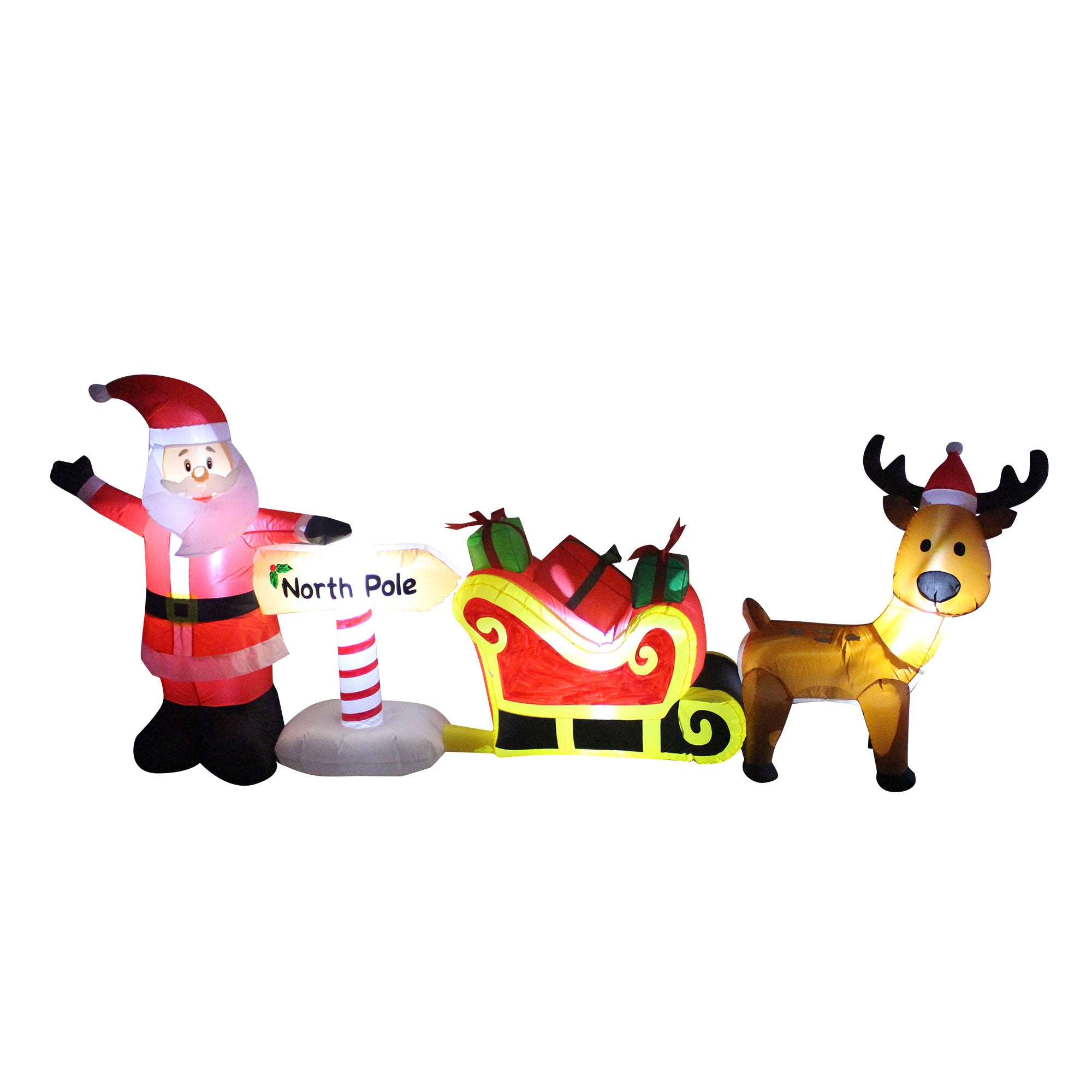 A Holiday Company 9 Foot Inflatable North Pole Scene Lawn Decoration (Open Box) - VMInnovations