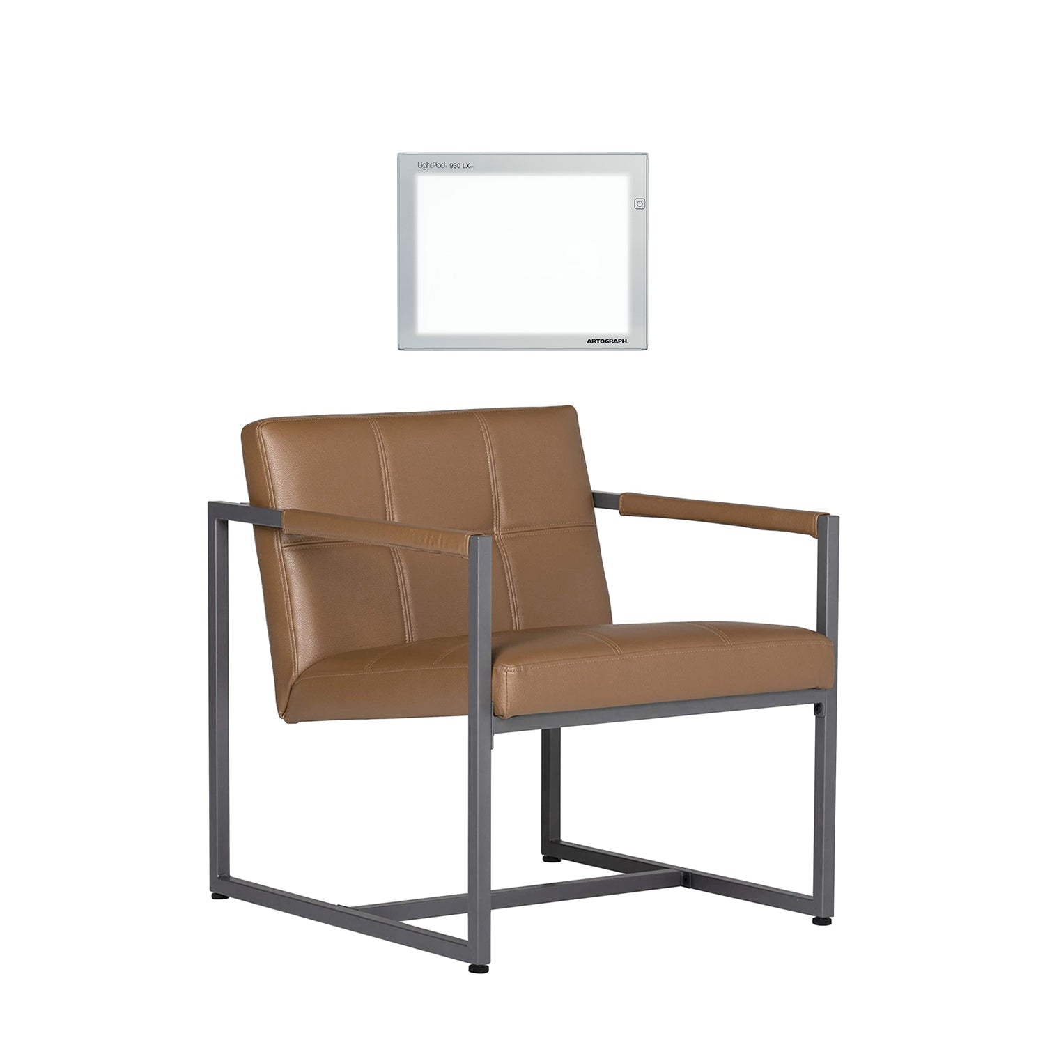 Artograph LightPad 9x12 Inch Light Box & Studio Designs Accent Chair, Caramel