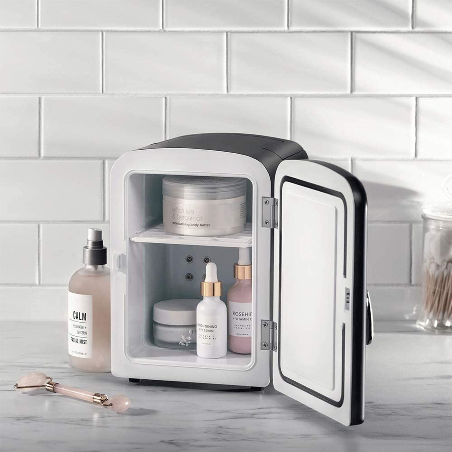 Chefman Portable Dry Erase Personal Snacks & Drinks Mini Fridge, (Open Box)