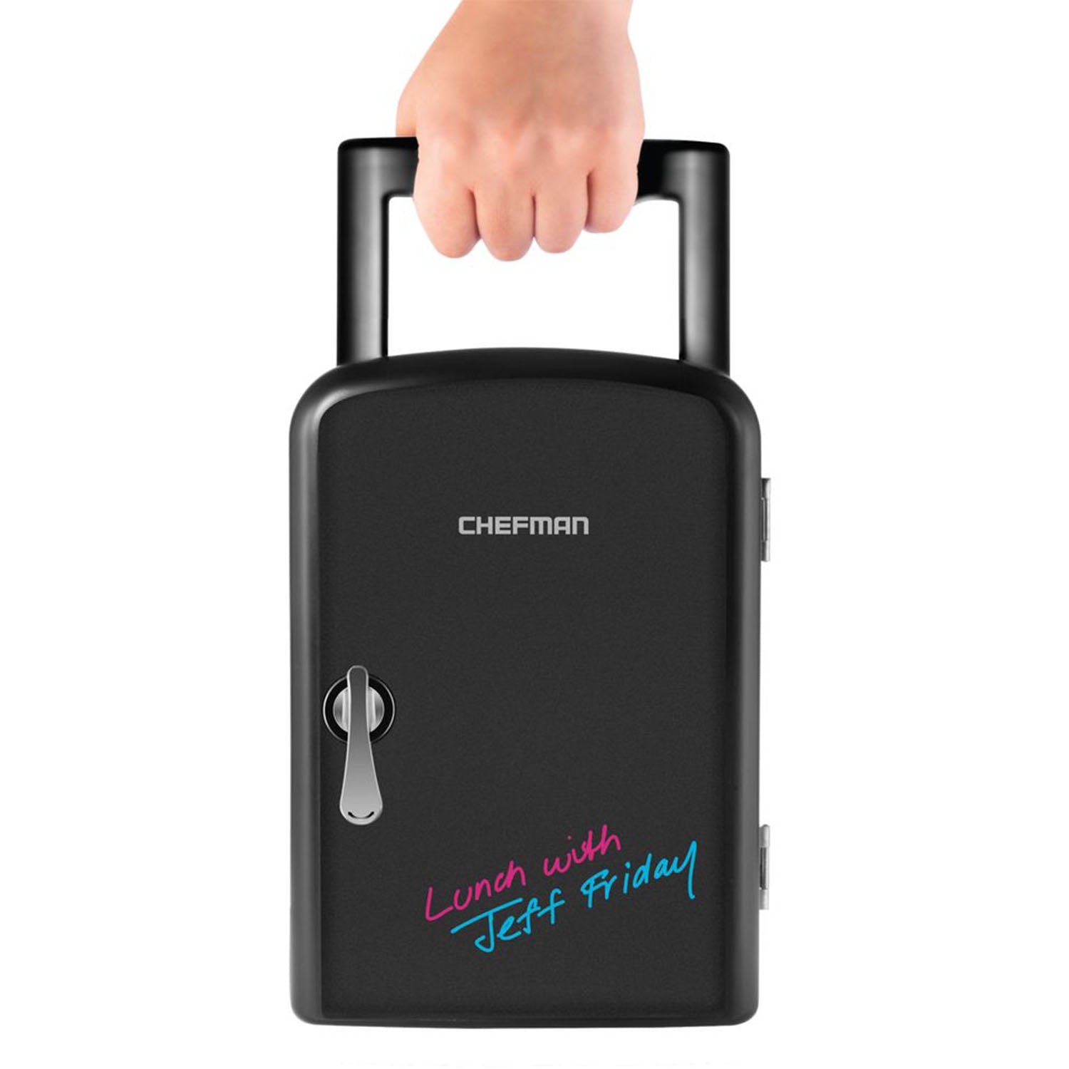 Chefman Portable Dry Erase Personal Snacks & Drinks Mini Fridge, (Open Box)