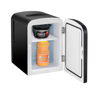 Chefman Portable Dry Erase Personal Snacks & Drinks Mini Fridge, 4 Liter, Black