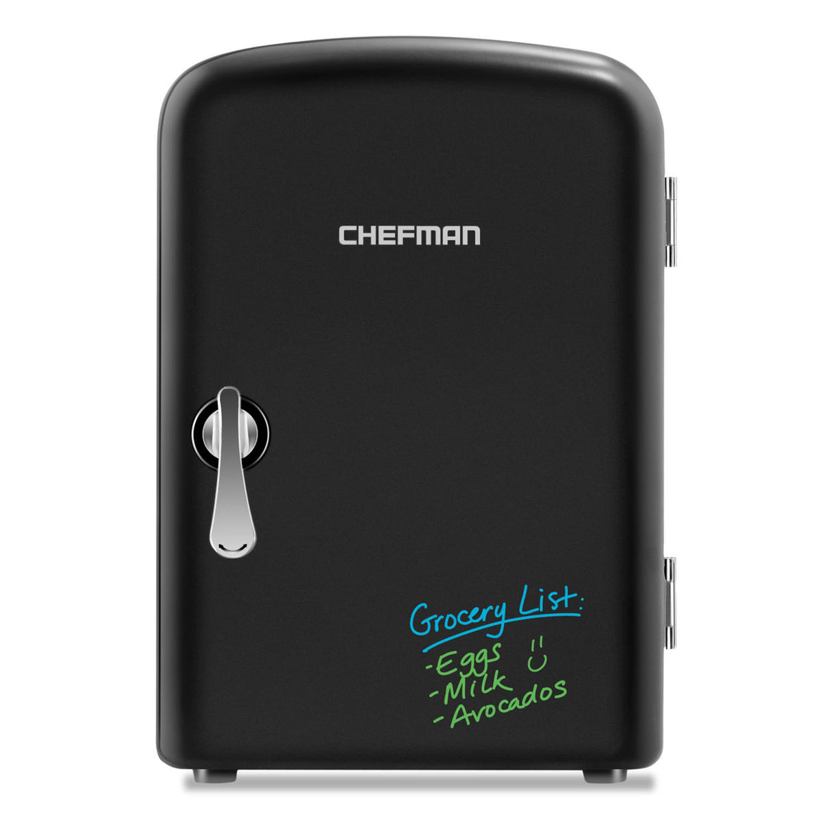 Chefman Portable Dry Erase Personal Snacks & Drinks Mini Fridge, (Open Box)