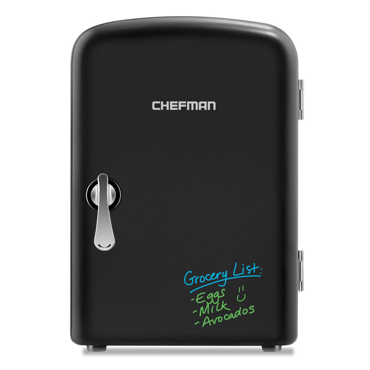 Chefman Portable Dry Erase Personal Snacks & Drinks Mini Fridge, (Open Box)
