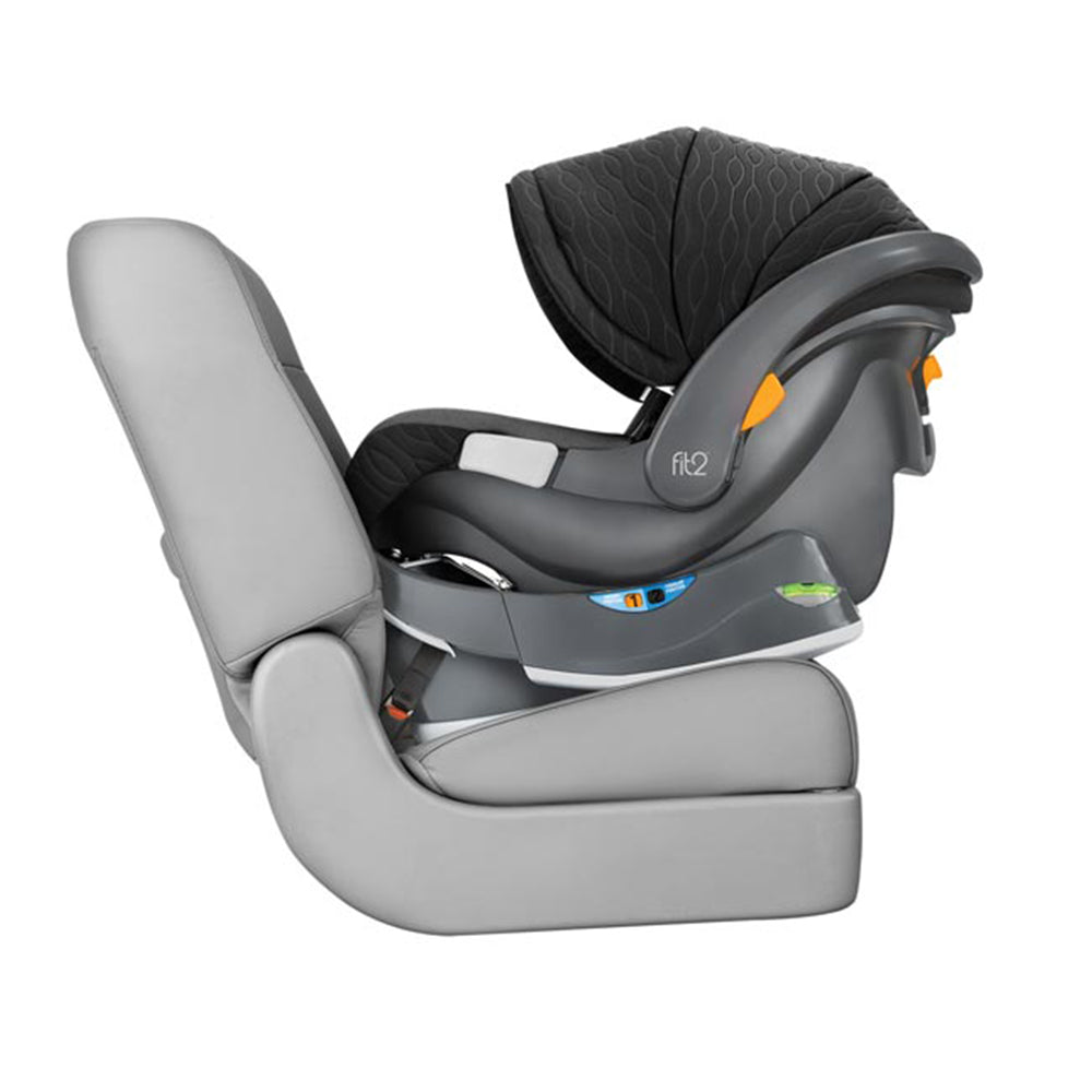 Chicco Fit2 Rear Facing Car Seat w/ 2 Stage Base, Black Legato (Open Box)