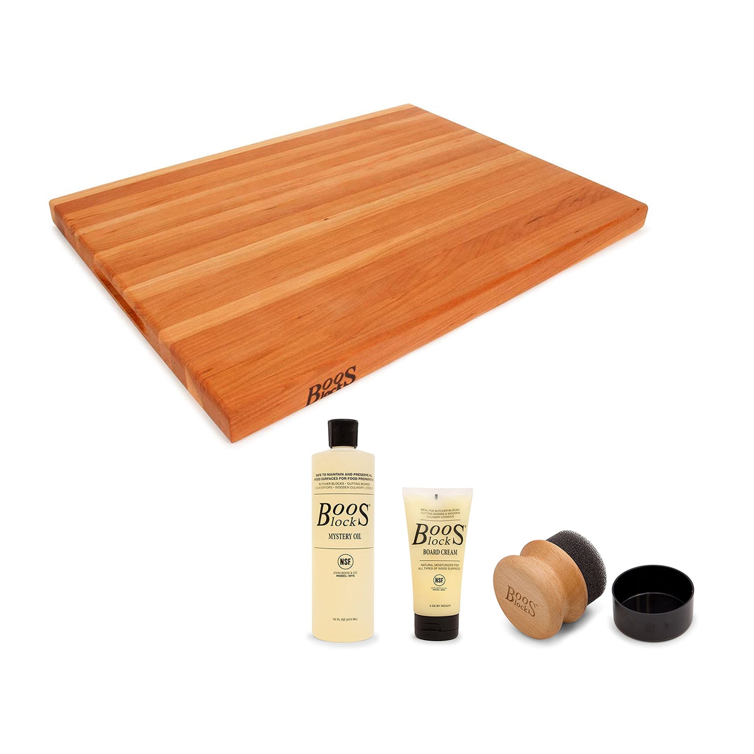 John Boos 24 x 18" Cutting Board Bundle w/ 3 Piece Cutting Board Maintenance Set - VMInnovations