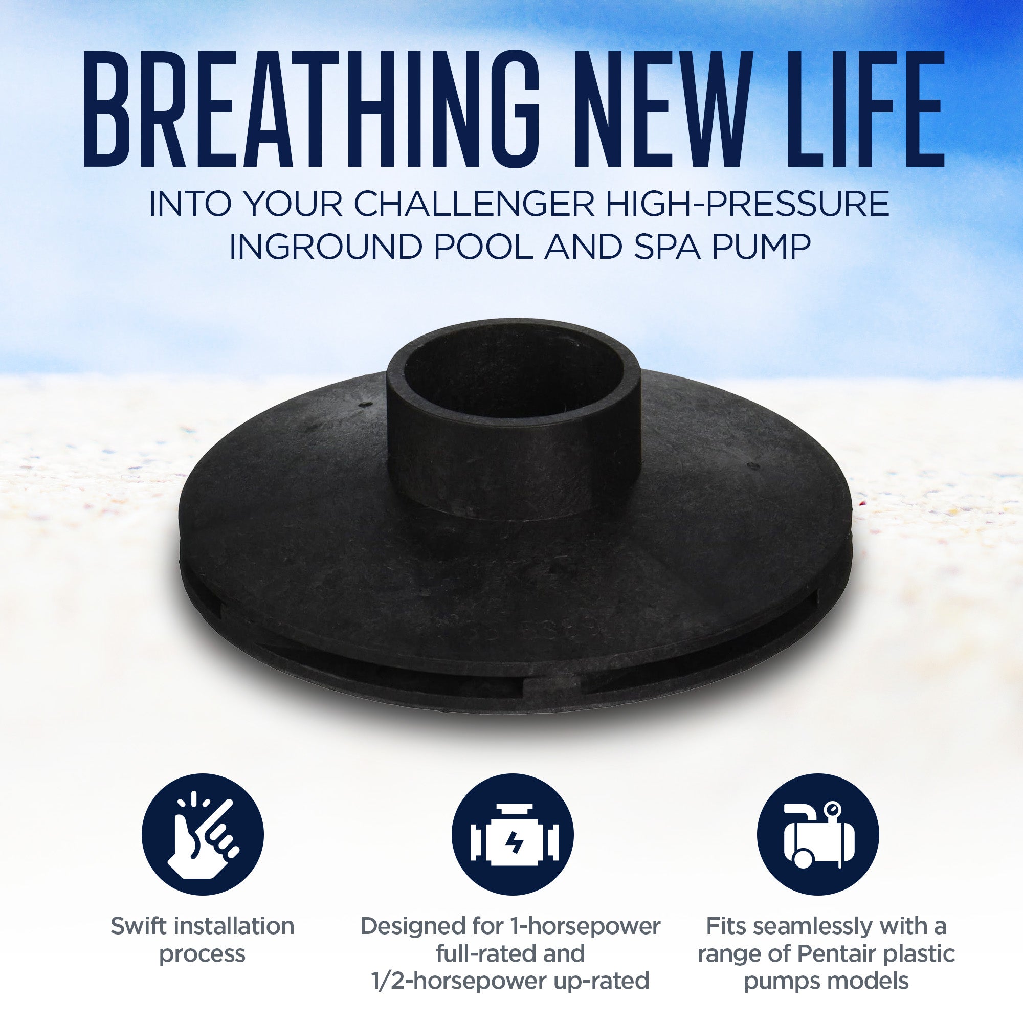 Pentair Impeller Replacement Challenger High Pressure Inground Pool and Spa Pump