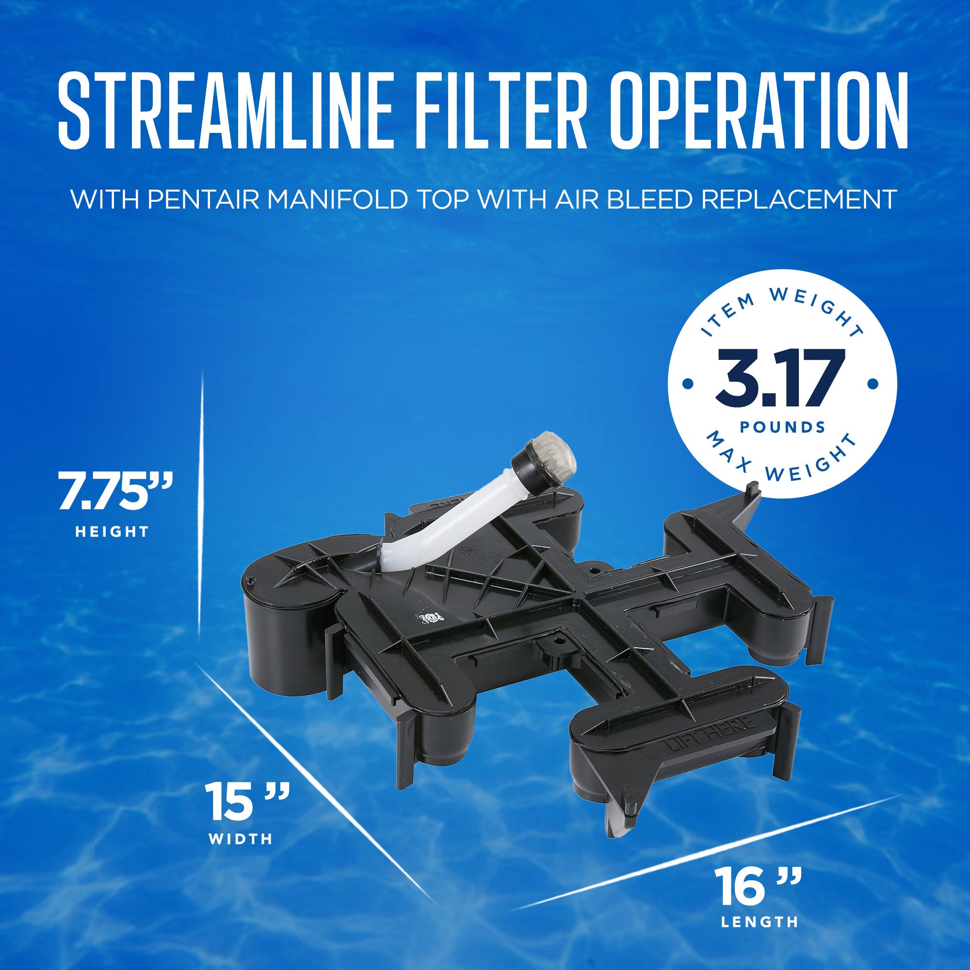New Pentair 59023700 DE Top FNS Plus Filter Manifold and Air Bleed Heavy Duty - VMInnovations