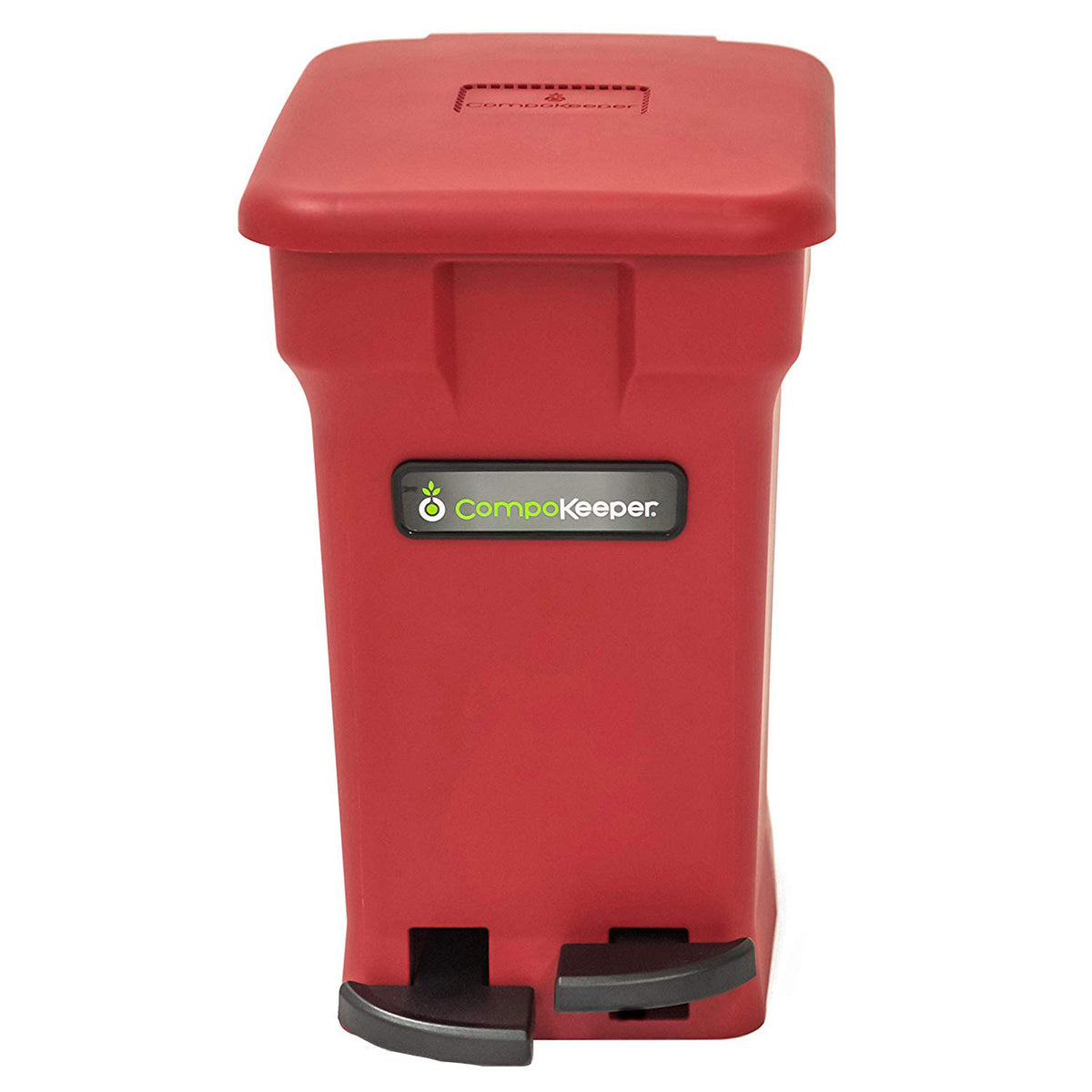 CompoKeeper 6 Gallon Compost Organic Waste Kitchen Bin Trash Can, Red (Open Box)