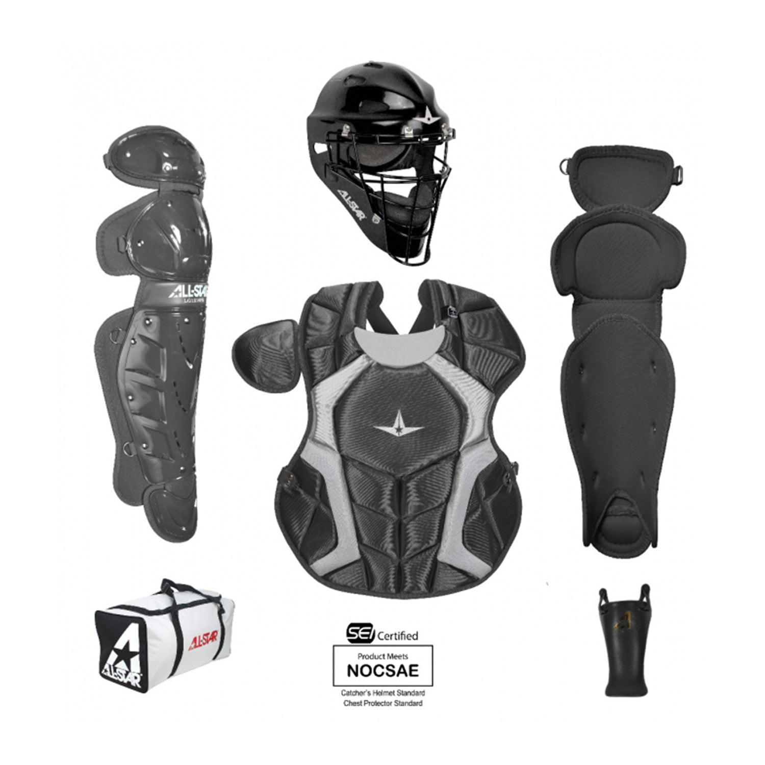 All-Star Sports Players Series Protective Gear Catchers Set, Black (Used)