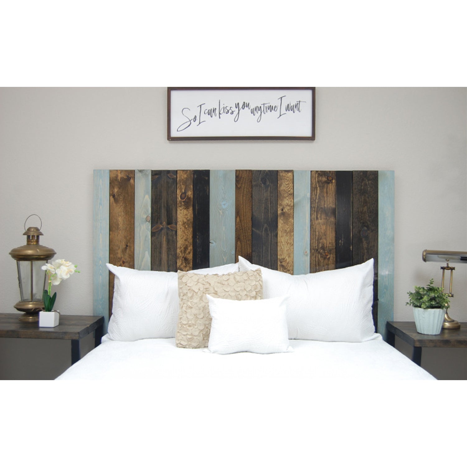 Barn Walls Floating Hanger 4 Panel Wall Headboard, All Terrain, California King