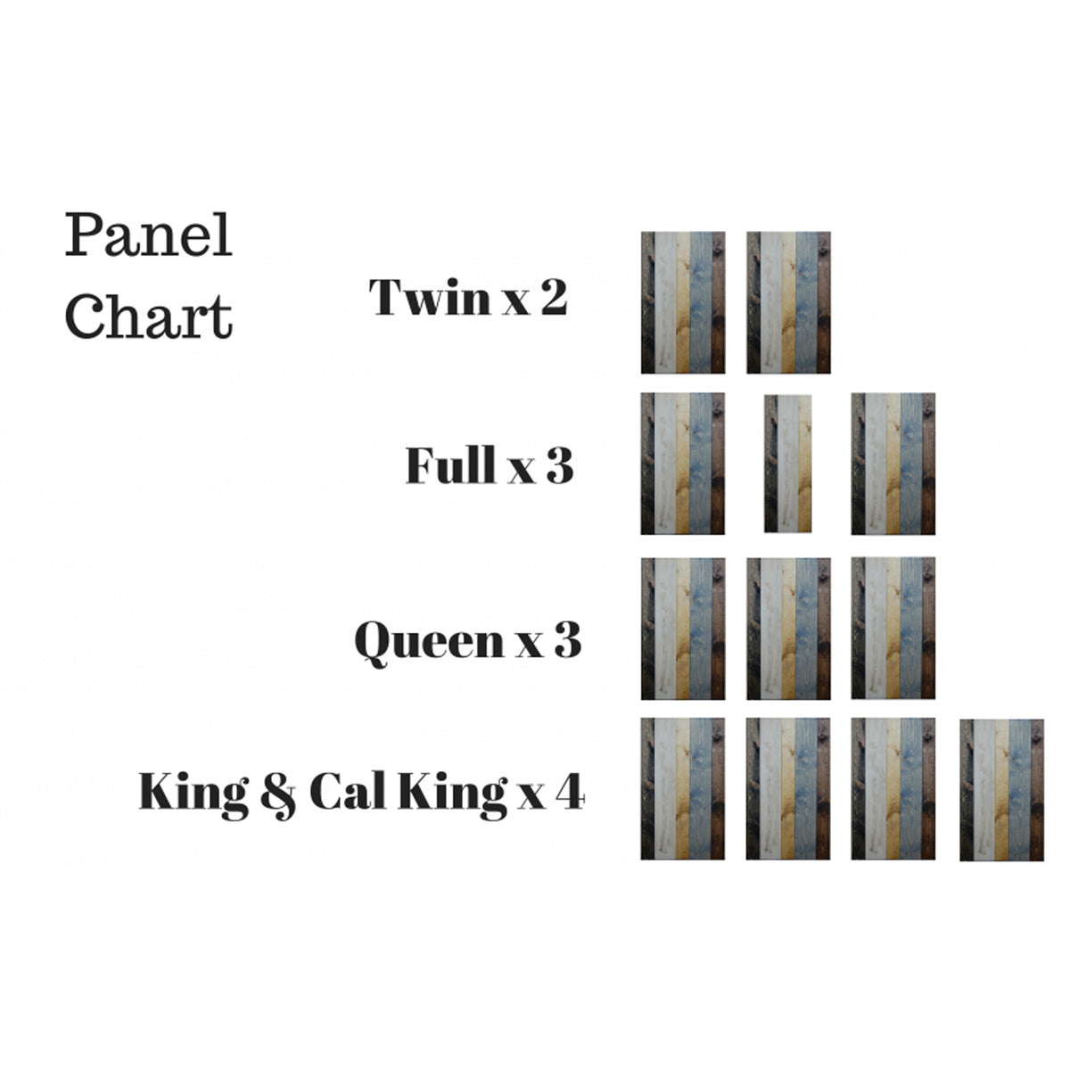 Barn Walls Floating Hanger Handcrafted 4 Panel Wall Headboard, King (Open Box)