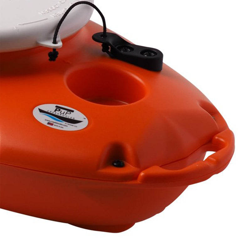 CreekKooler Pup 15 Quart Portable Floating Beverage Water/Can Cooler, Orange