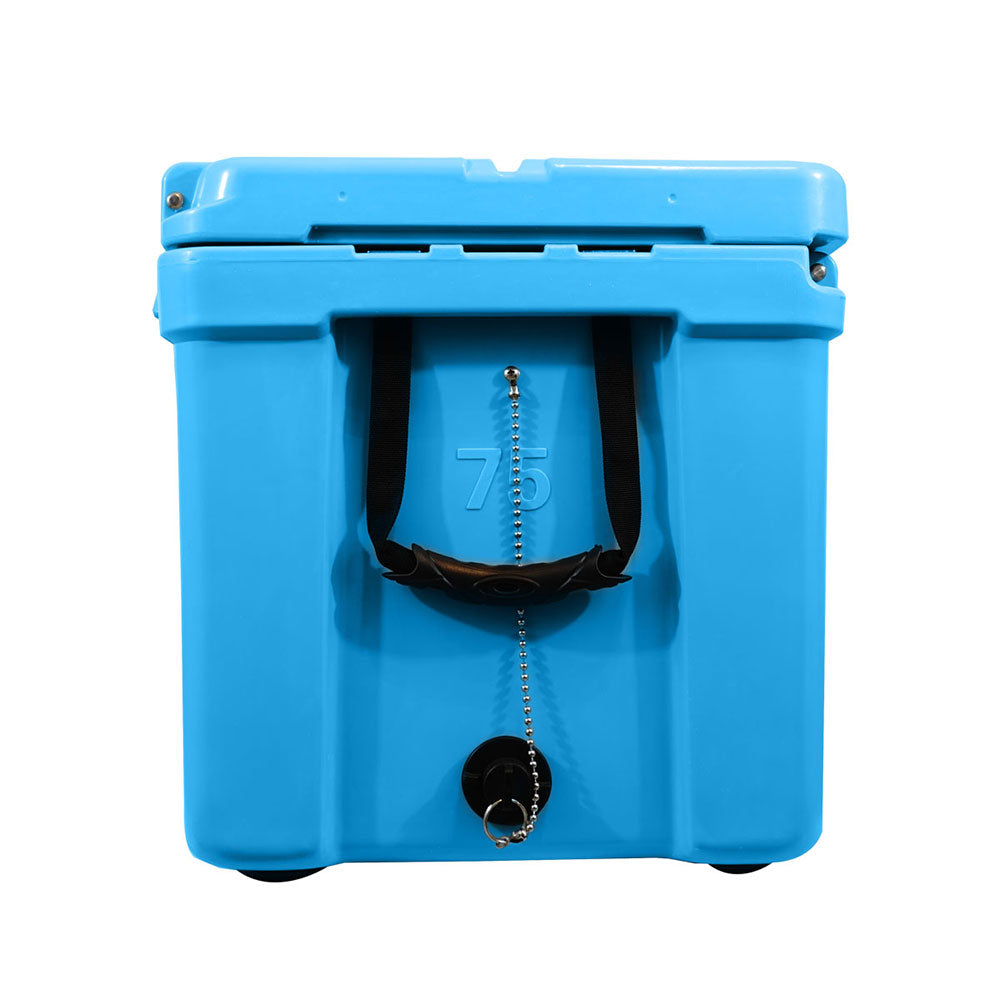 nICE CKR-508606 75 Quart Roto Mold Double Walled High Grade Outdoor Cooler, Blue