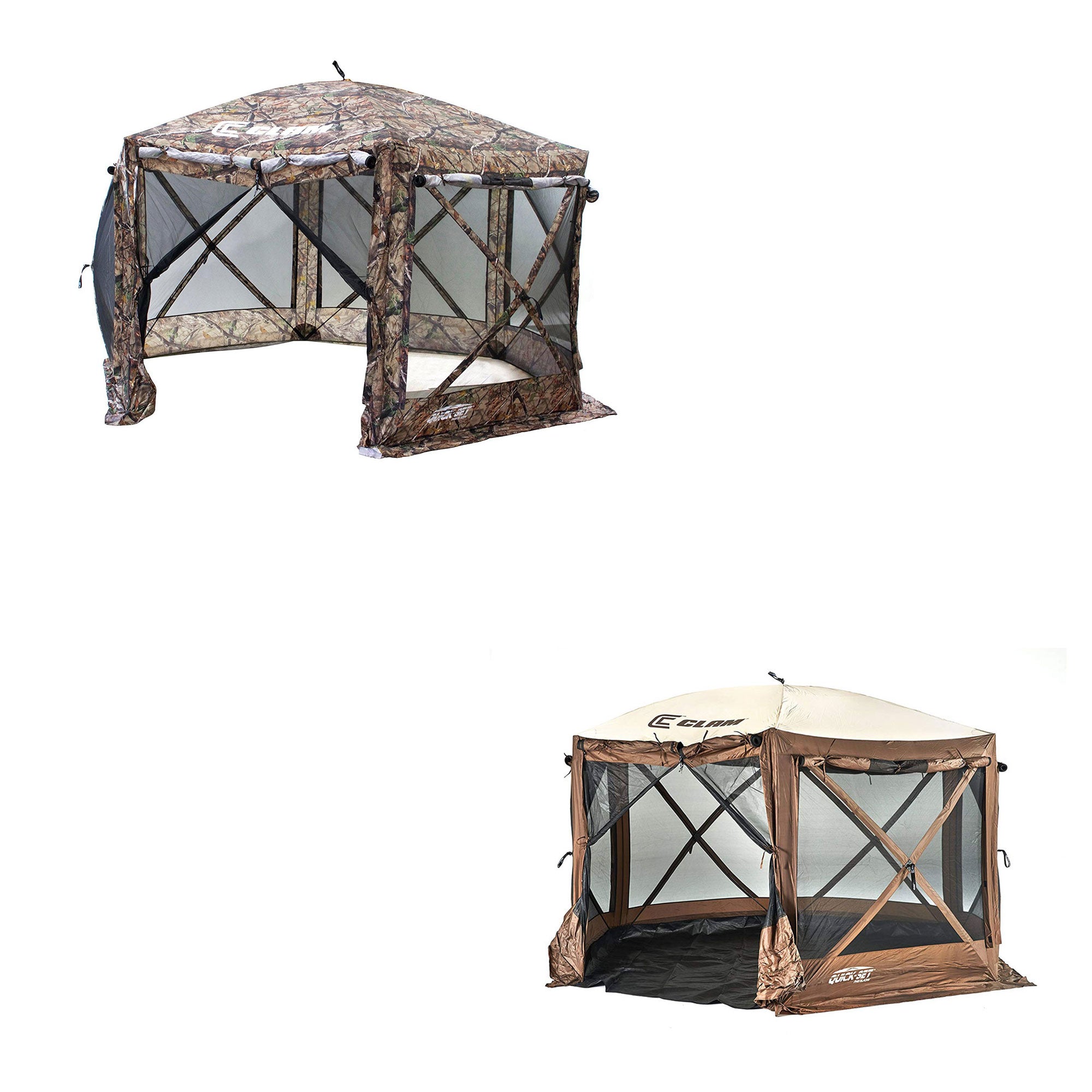 Clam Quick Set Portable Canopy w/ Clam Floor Tarp & Clam Quick Set Fly Tarp
