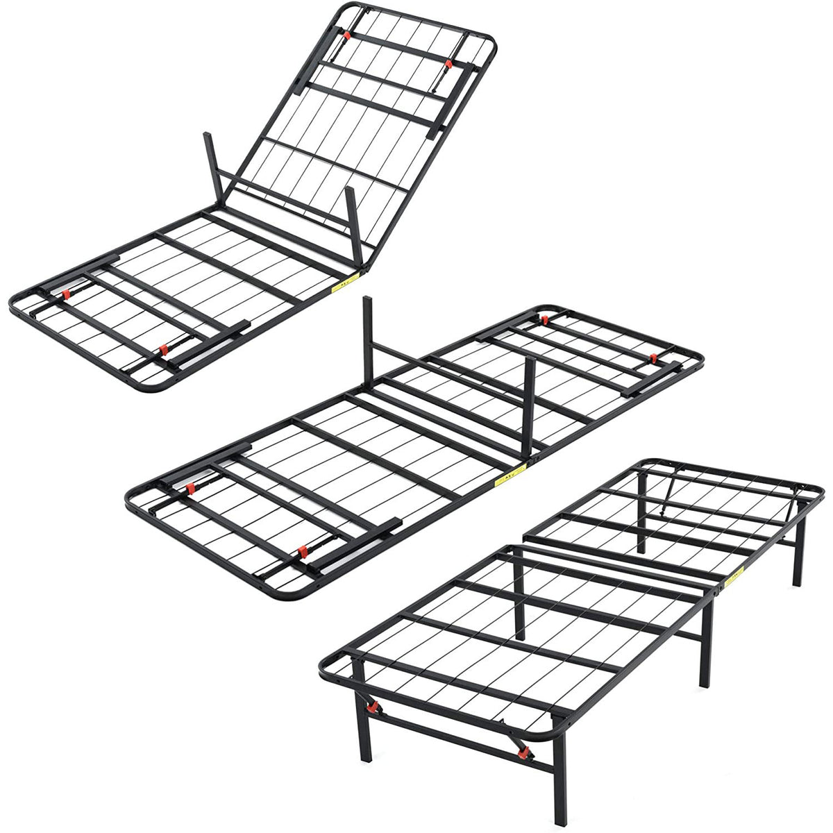 Classic Brands Hercules 14 Inch Metal Platform Foundation Bed Frame, Black, King