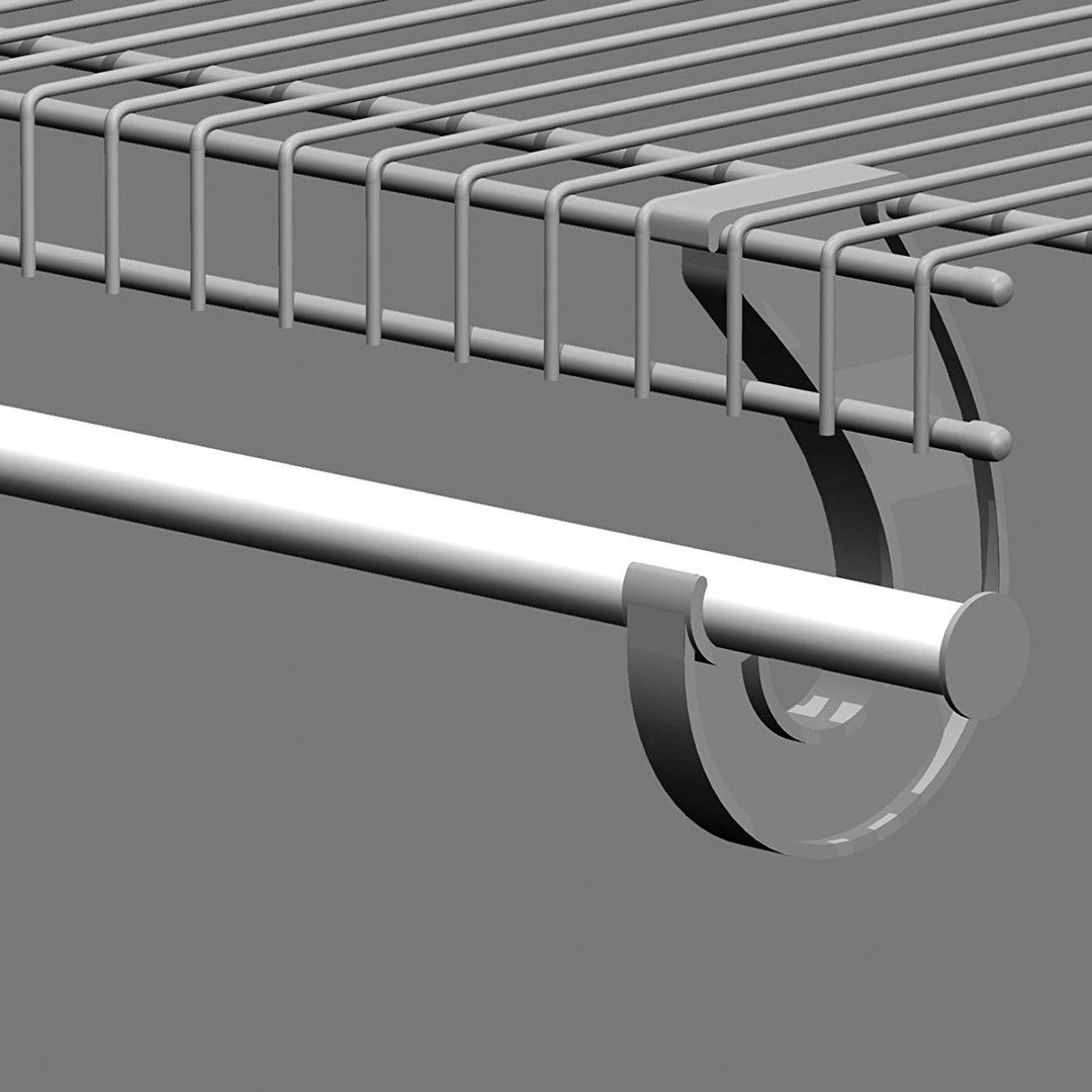 Closetmaid SuperSlide Flexible 2 to 4 Foot Hanging Closet Organizing Rod, White - VMInnovations