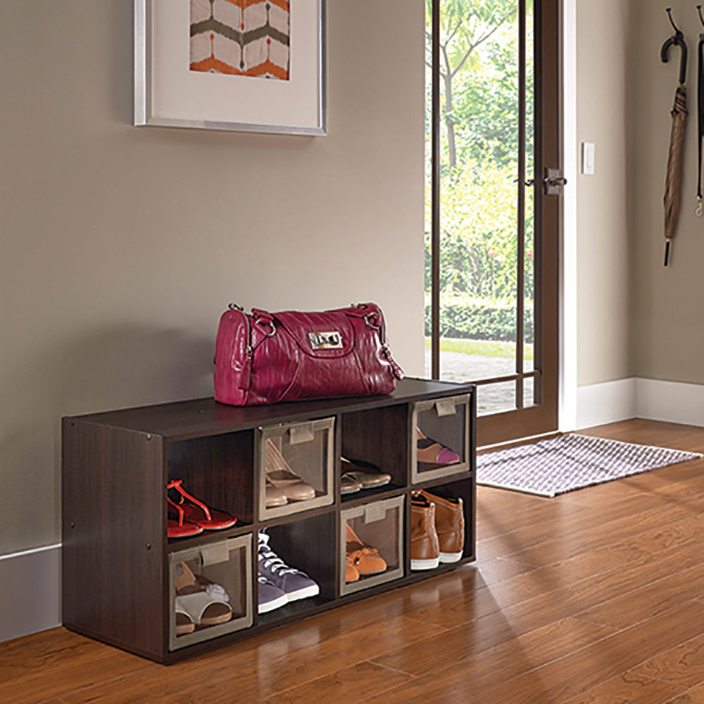 ClosetMaid 5081 8 Box Stylish Closet Shoe Organizing Storage Station, Espresso - VMInnovations