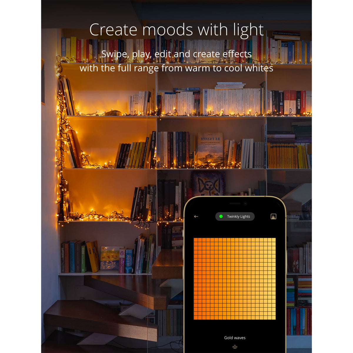 Twinkly Cluster App-Controlled Smart LED Christmas Lights 400 AWW (4 Pack)