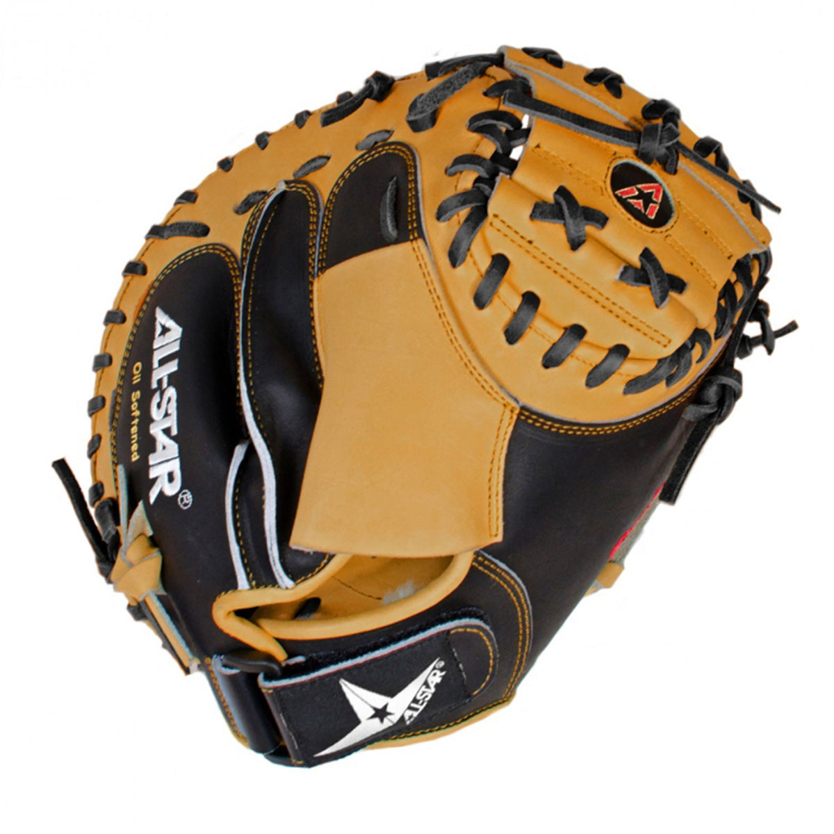 All-Star Sports Adult Pro Advanced 33.5 Inch Catcher's Mitt, Black/Tan (Used)