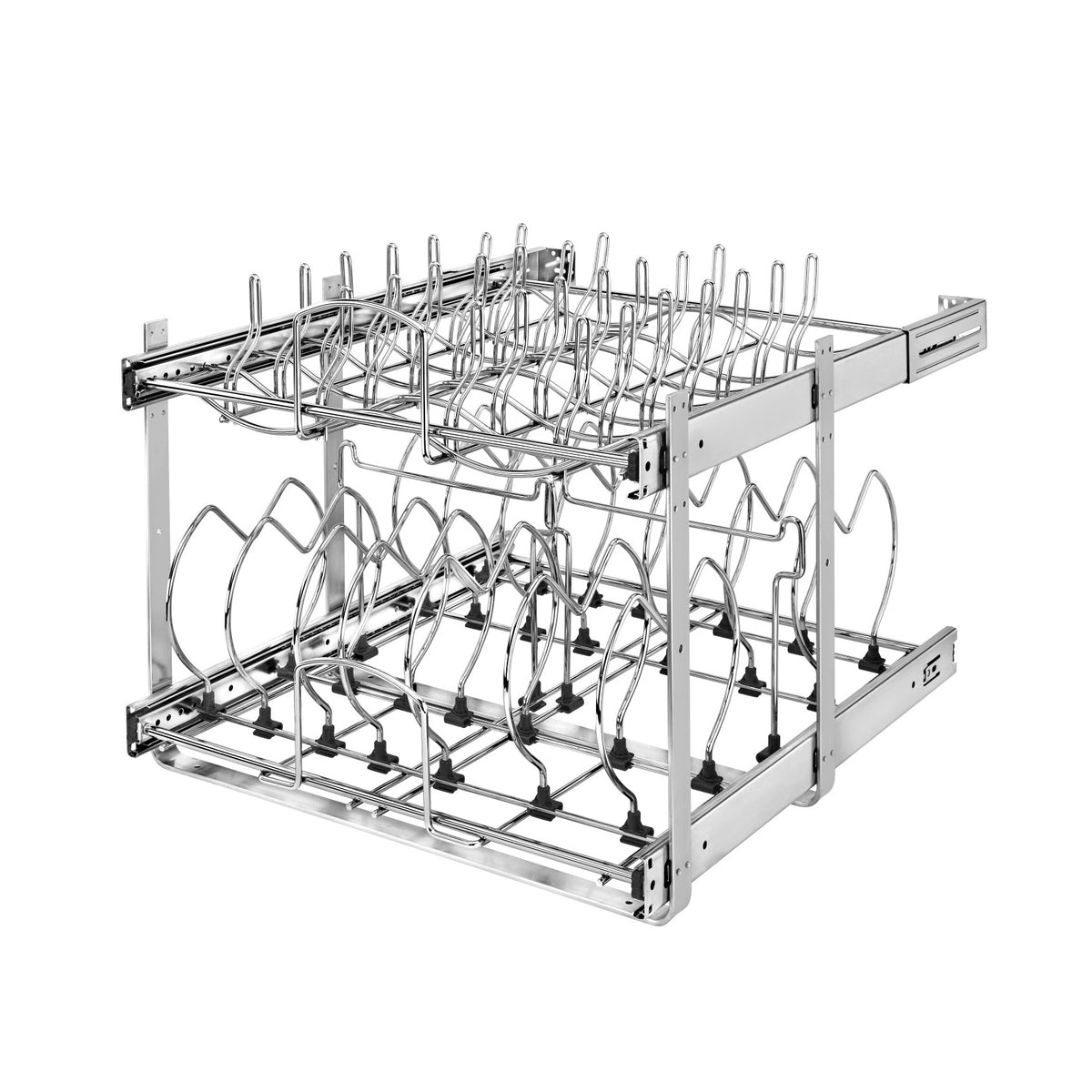 Rev-A-Shelf 5CW2-2122-CR 21" 2-Tier Wire Cookware Cabinet Organizer (2 Pack)