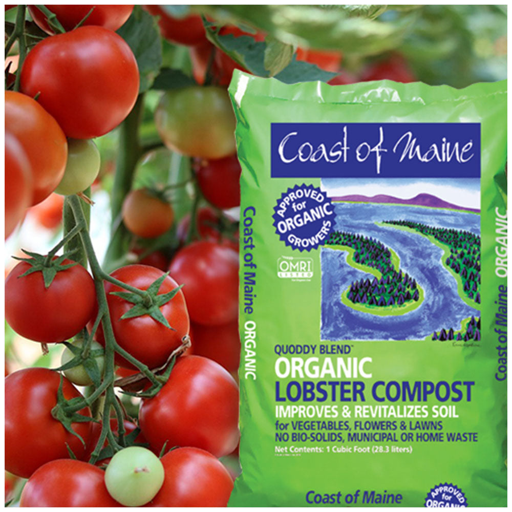 Coast of Maine Quoddy Blend Lobster Compost Plant Soil, 1 Cubic Foot (8 Pack)