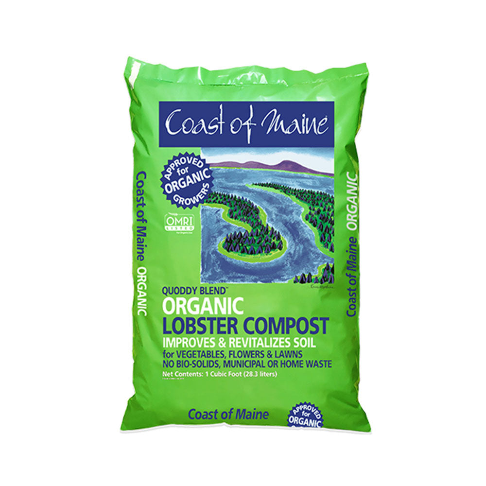 Coast of Maine Quoddy Blend Lobster Compost Plant Soil, 1 Cubic Foot (8 Pack)