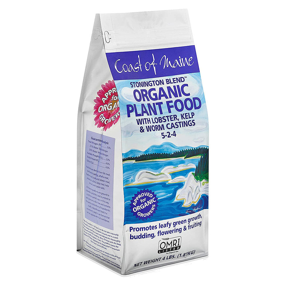 Coast of Maine Organic Stonington Blend Plant Food, 4 Pound Bag (6 Pack) - VMInnovations