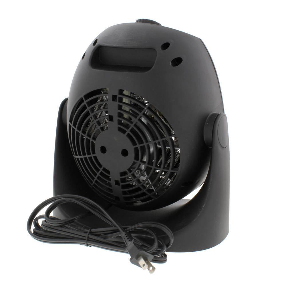 Comfort Zone 1500W Electric Space Heater Personal Fan Dual Unit, Black (Used)