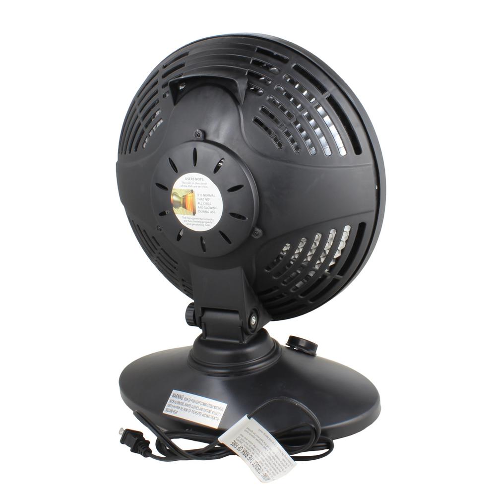 Comfort Zone Compact Portable Electric Radiant Oscillating 14" Dish Space Heater (Refurbished)