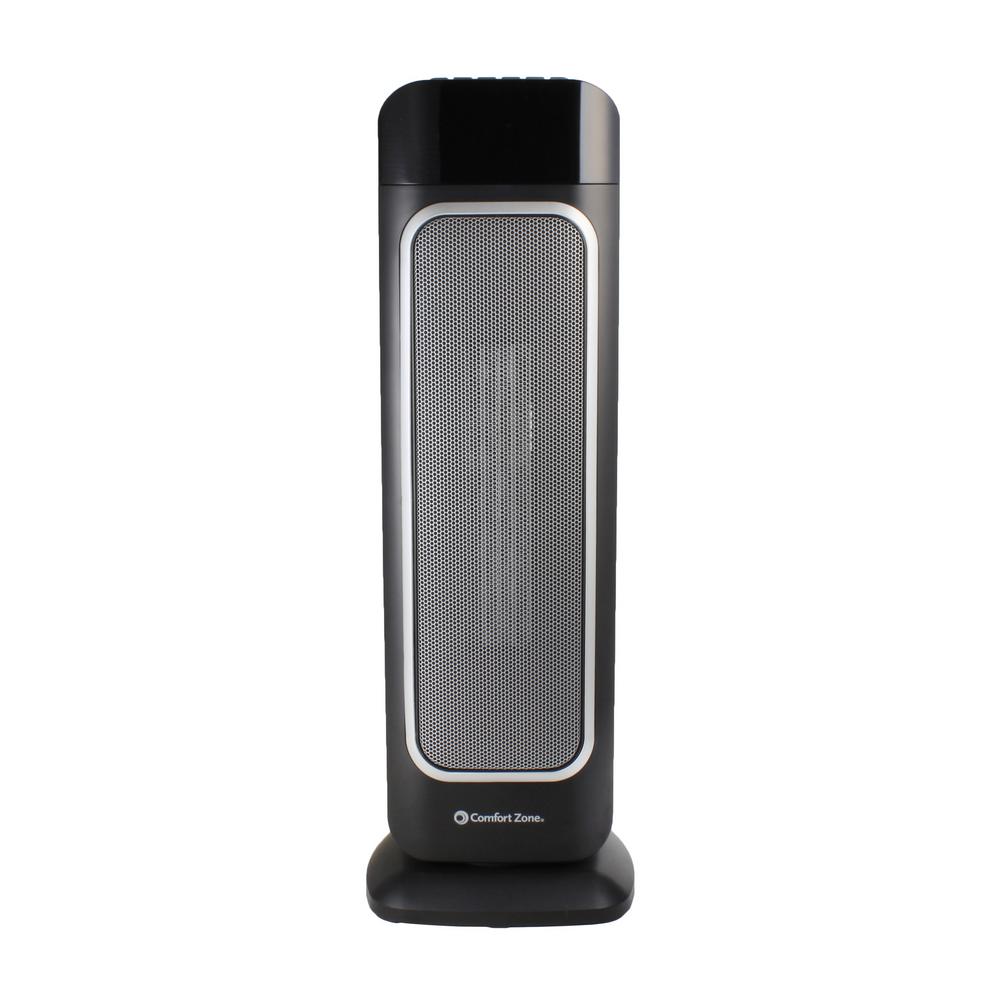Comfort Zone Portable 23" Oscillating Digital Tower Space Heater with Remote - VMInnovations