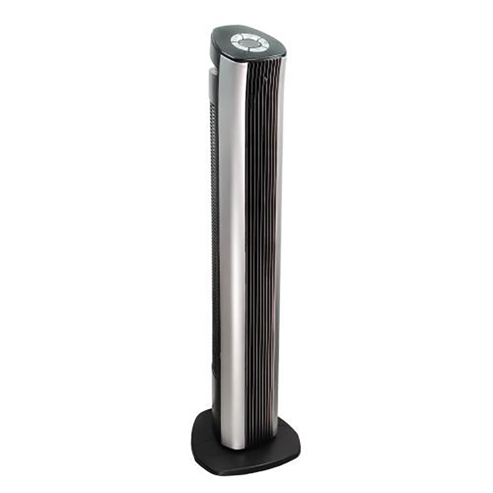Comfort Zone 42" 4 Speed Oscillating Tower Fan with Remote, Black (Open Box) - VMInnovations