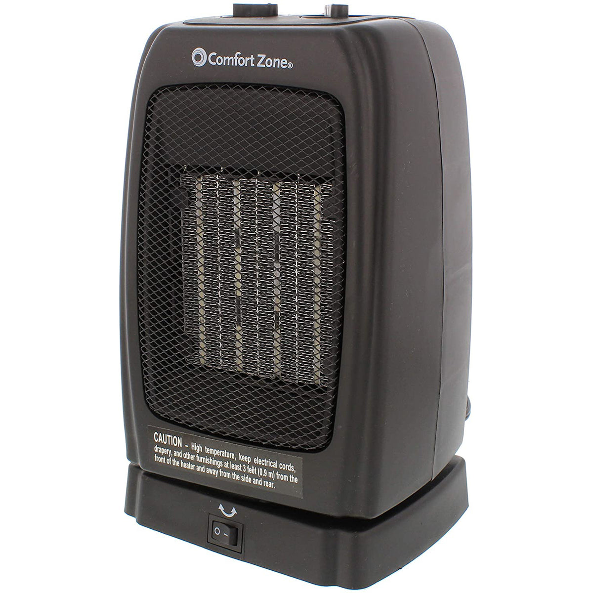 Comfort Zone Portable Electric Ceramic Oscillating Indoor Space Heater(Open Box)