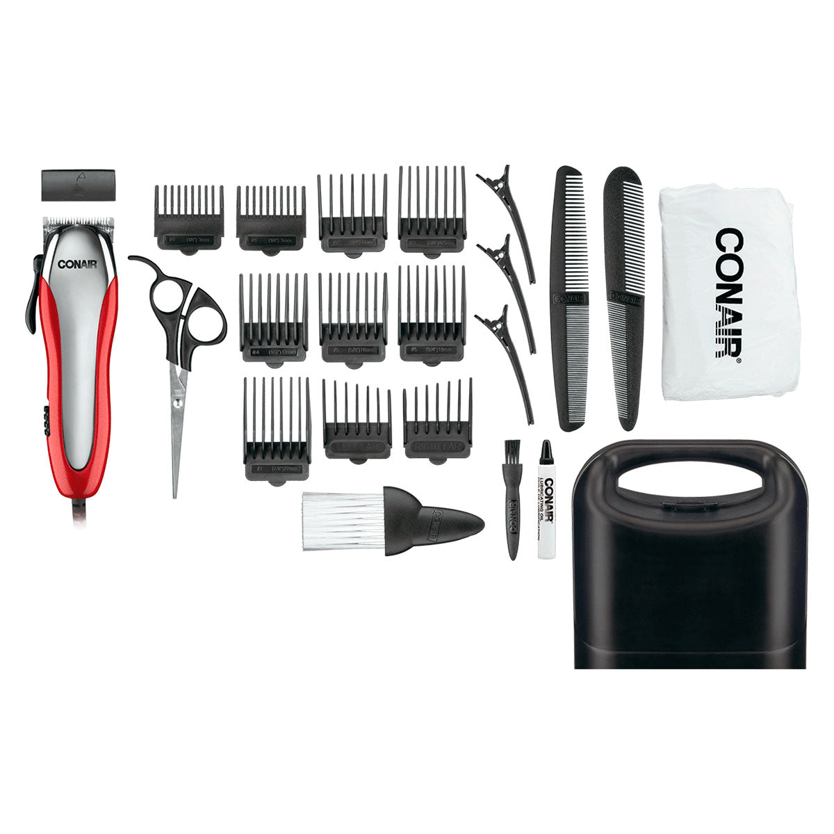Conair 23 Piece Corded Hair Cutting Clipper Trimmer Set with 10 Guides(Open Box)