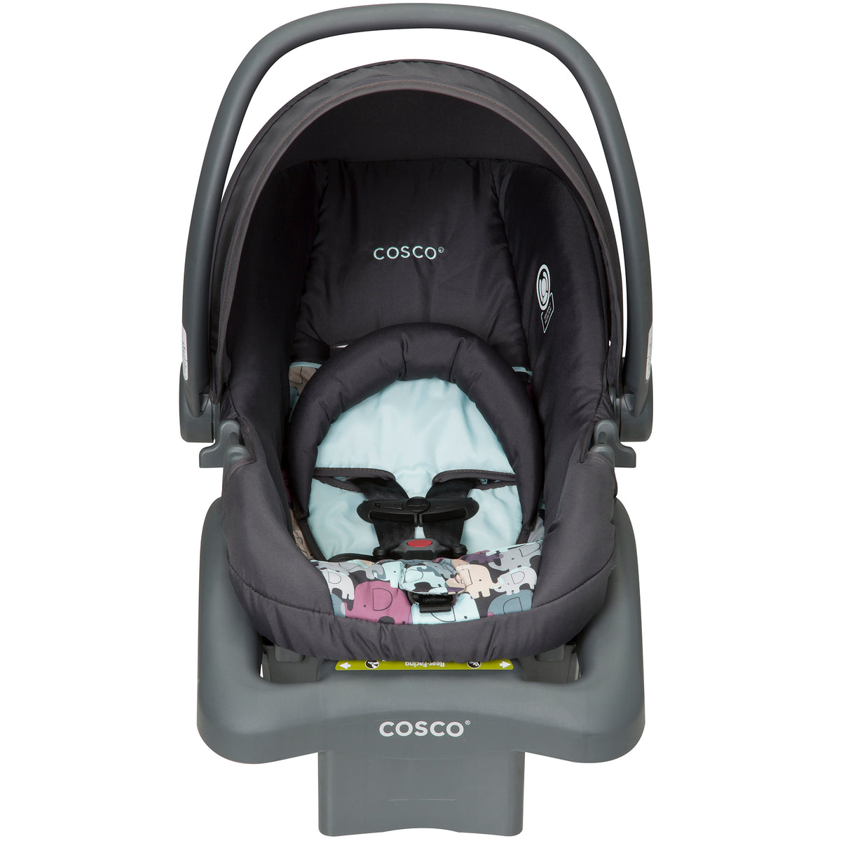 Cosco Light 'n Comfy DX Safe Rear Facing Infant Baby Car Seat, Elephant Puzzle