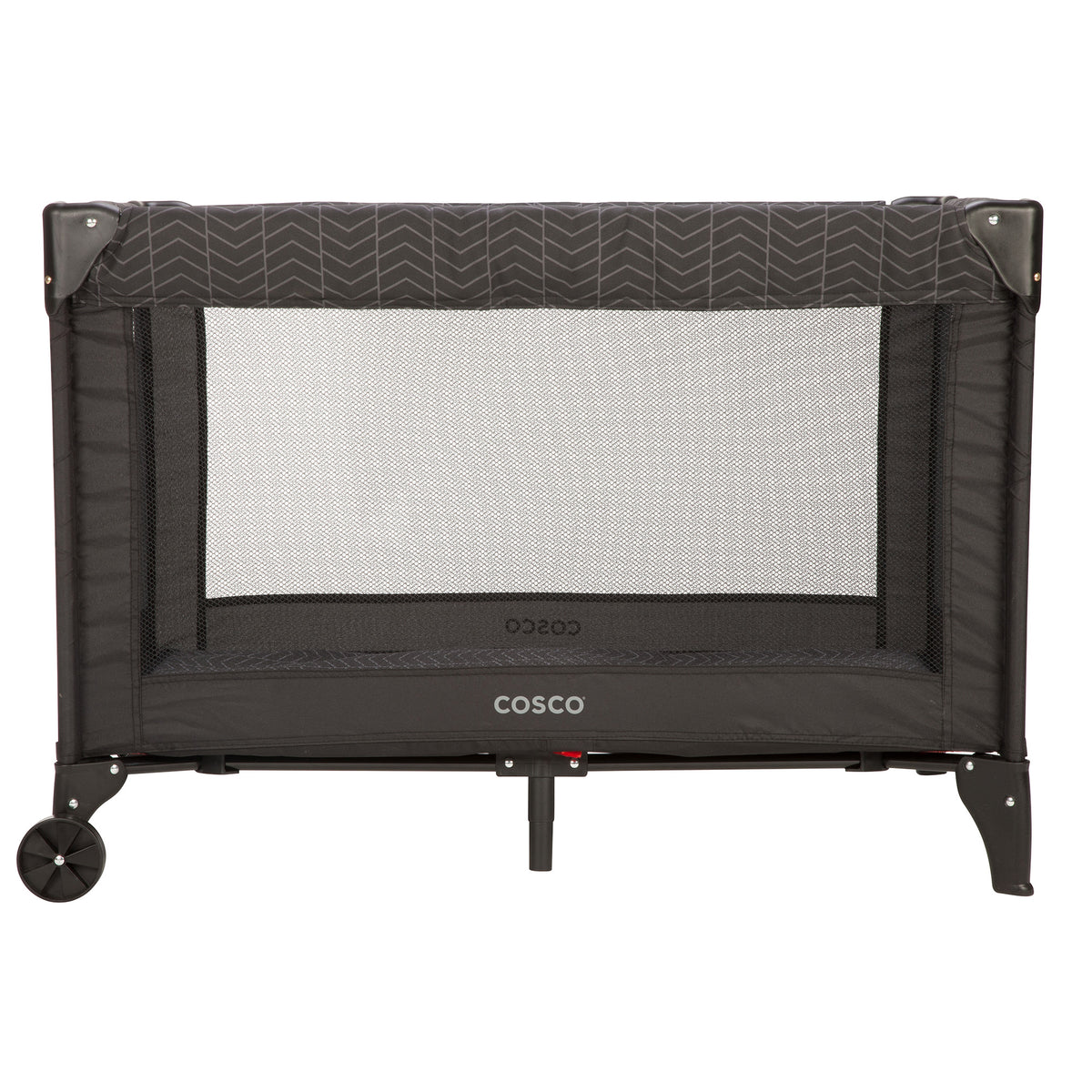 Cosco Funsport Portable Compact Baby Toddler Play Yard with Wheels, Black Arrows - VMInnovations