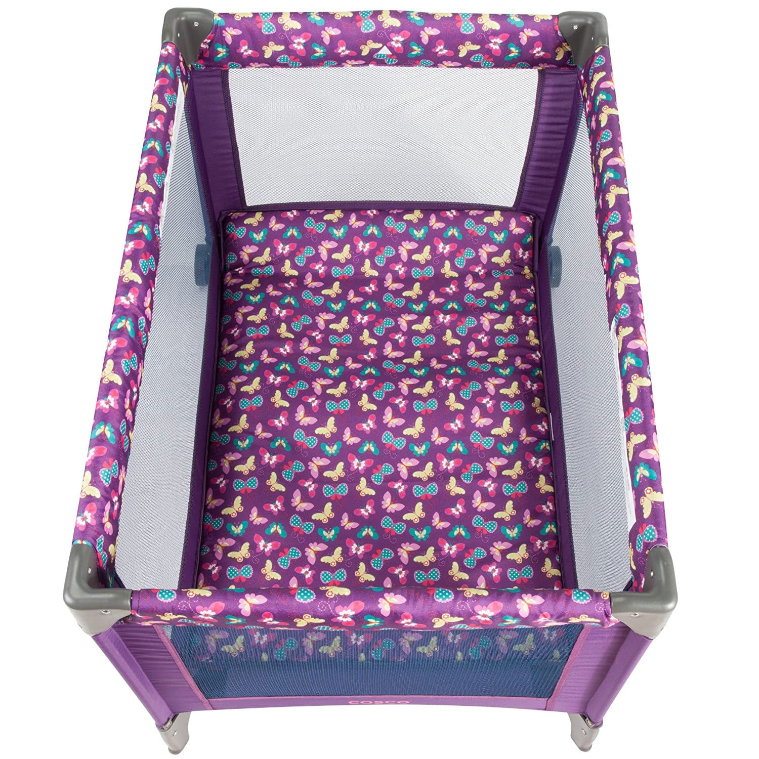 Cosco Funsport Compact Baby Toddler Yard w/Wheels, Butterfly Twirl (Open Box)