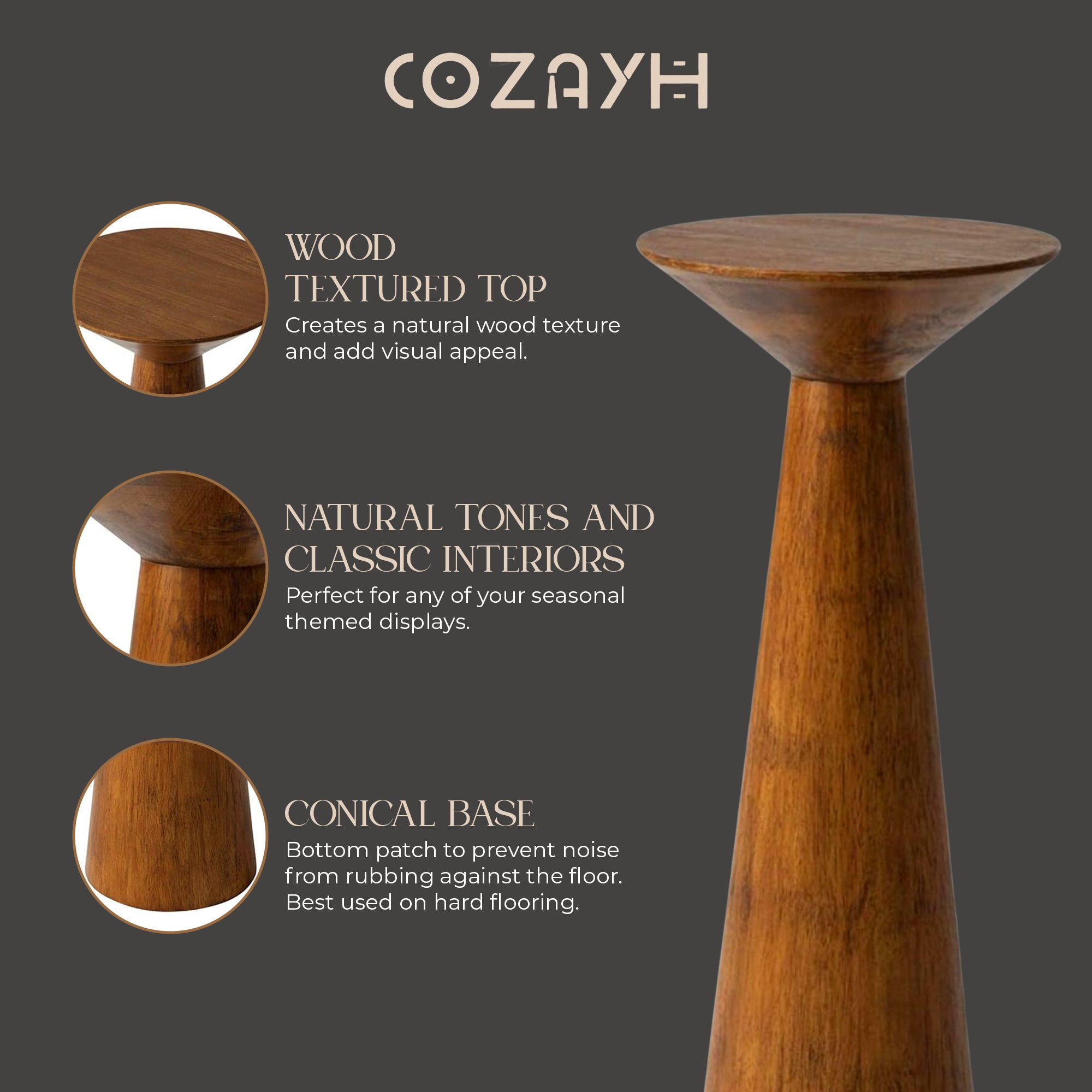 COZAYH Pedestal Tall Round Martini Table for Living Rooms or Bedrooms (Used) - VMInnovations