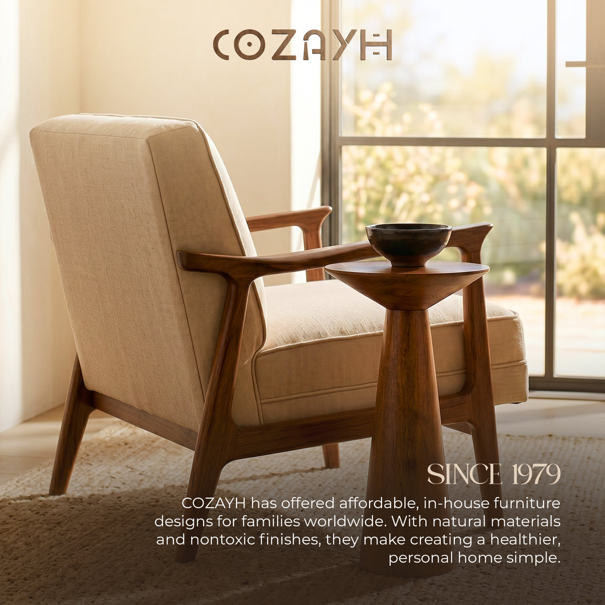 COZAYH Pedestal Tall Round Martini Table for Living Rooms or Bedrooms (Open Box) - VMInnovations