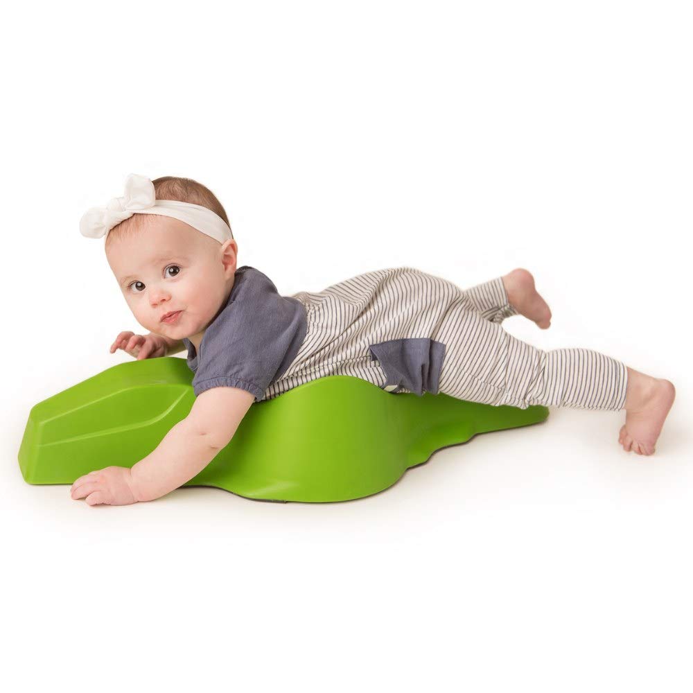 Crawligator Fun Tummy Time Rolling Strength Building Baby Toy, Green (Open Box)
