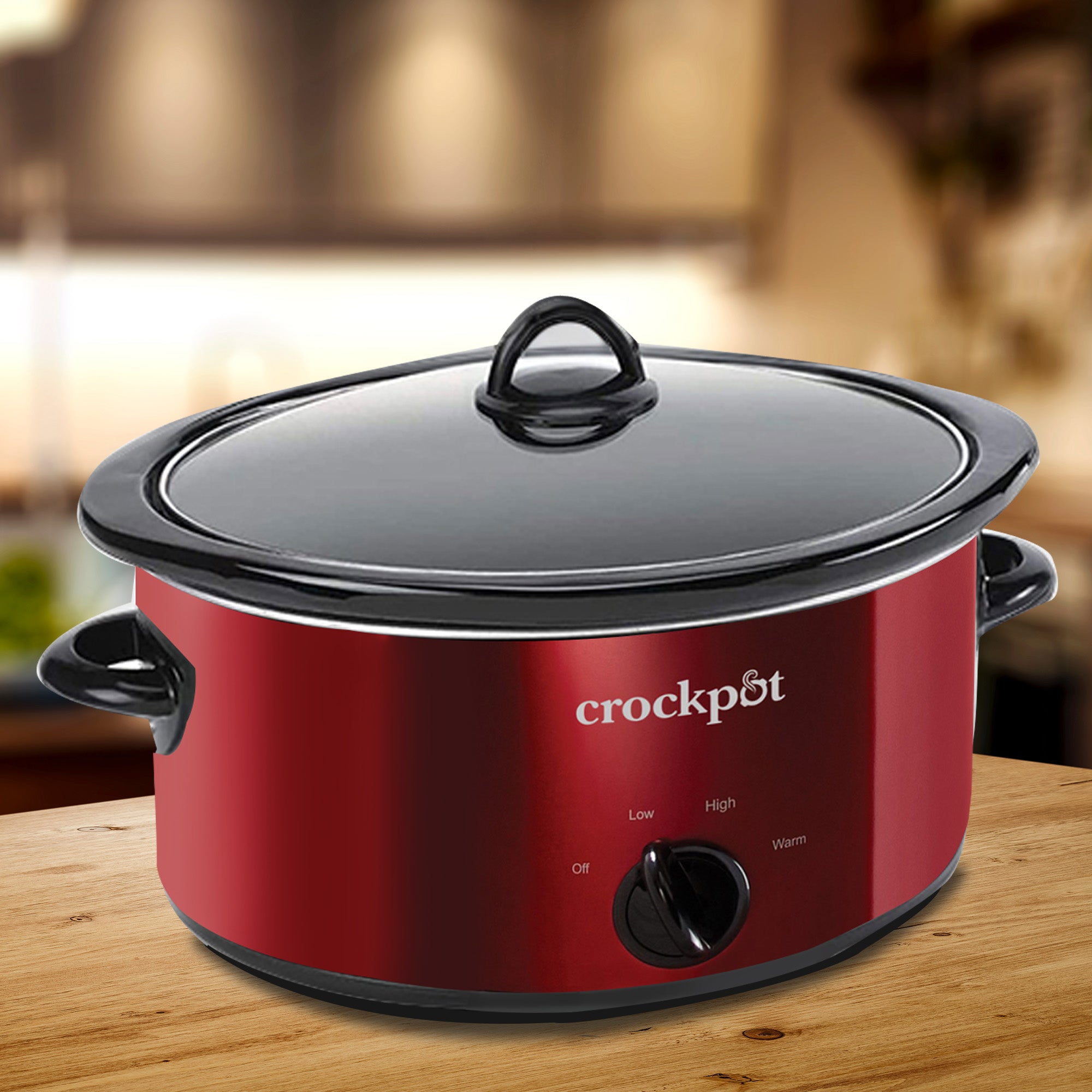 Crock-Pot 7 Quart Capacity Food Slow Cooker Home Cooking Appliance, Red (Used) - VMInnovations