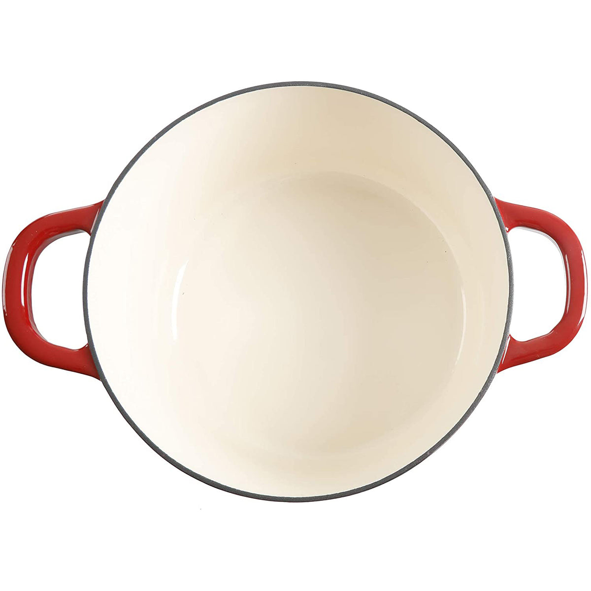 Crock-Pot 7 Quart Round Enamel Cast Iron Covered Dutch Oven Cooker, Scarlet Red