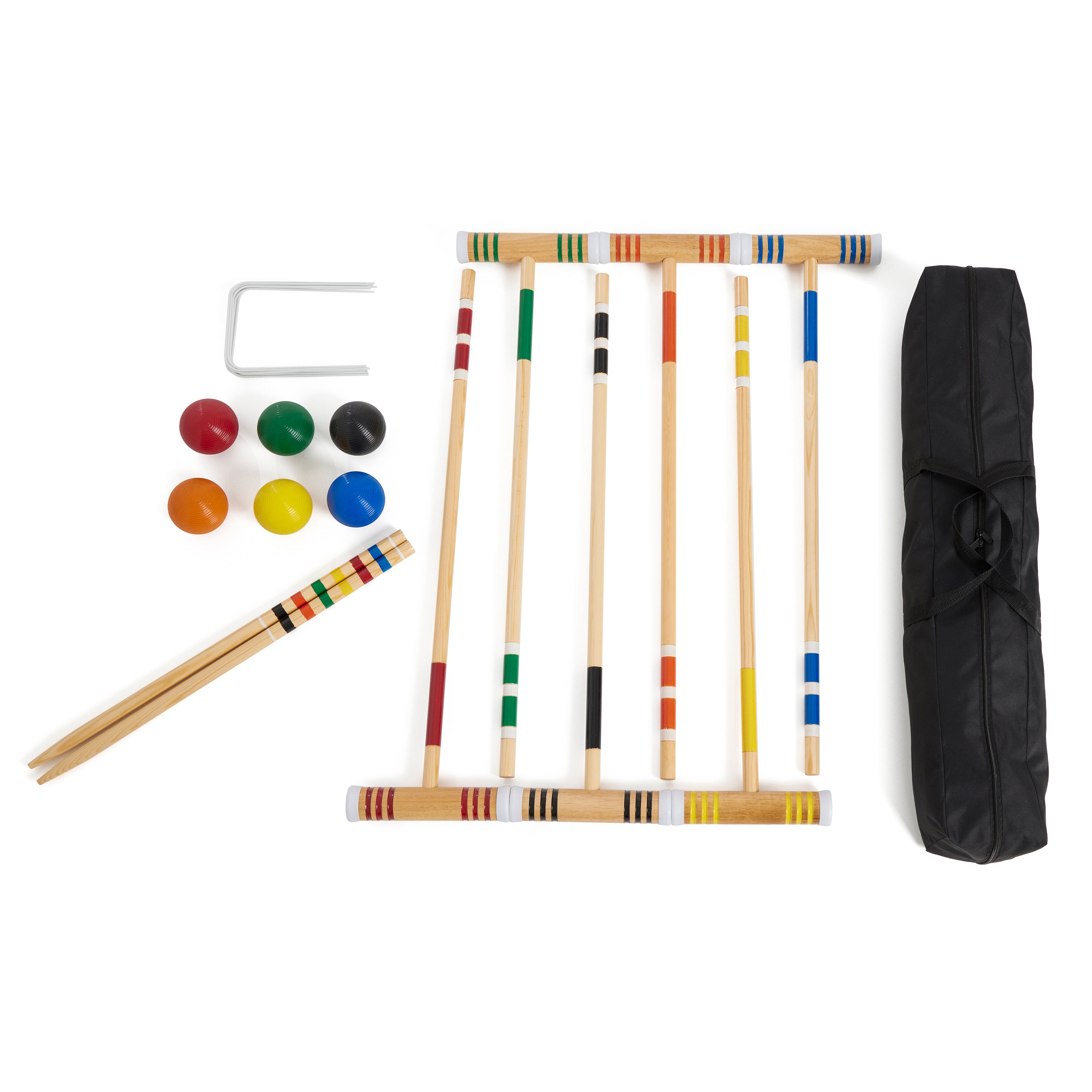 YardGames Giant 4 In a Row Backyard Multiplayer Game & Premium Croquet Game Set