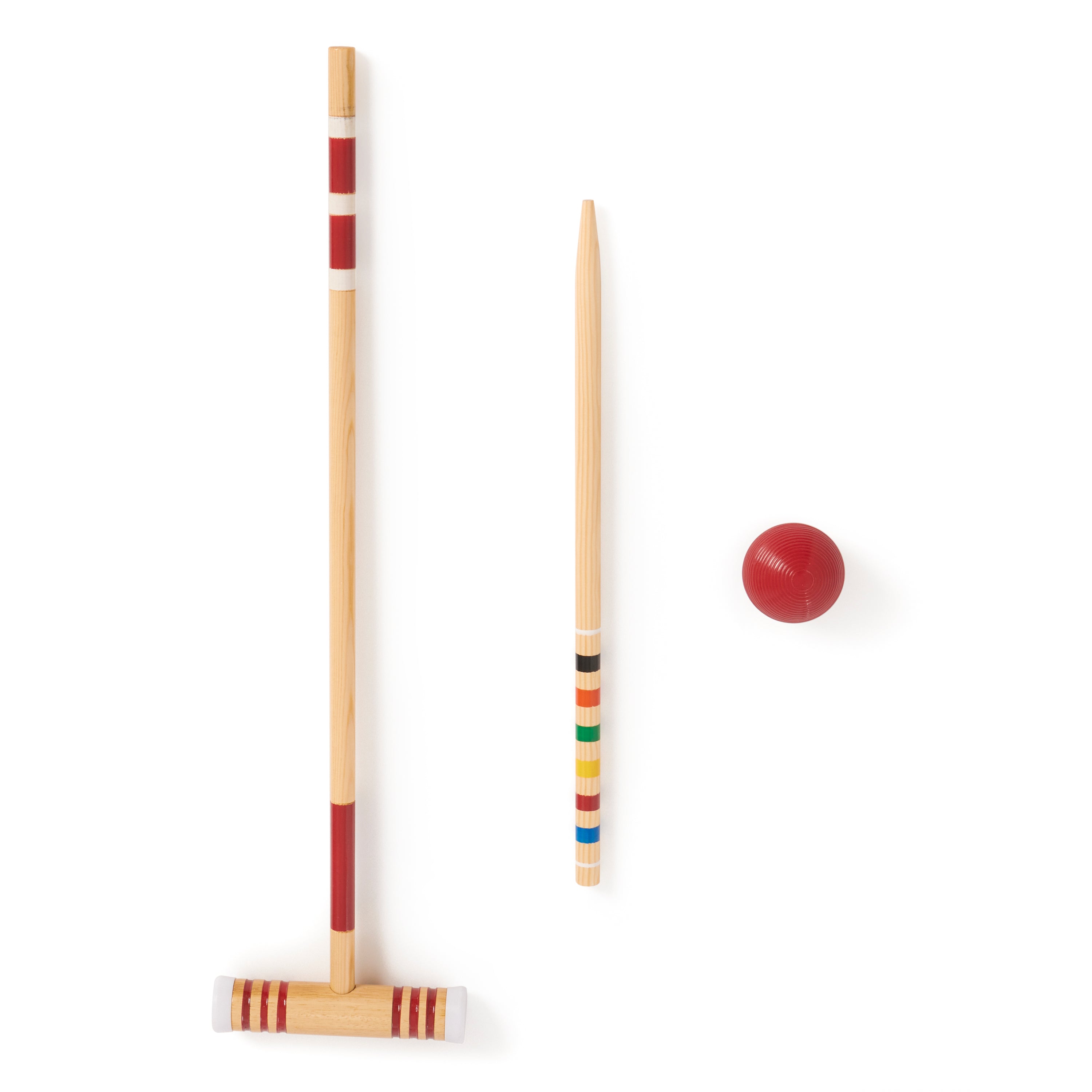 YardGames Outdoor Lawn Croquet Game w/ 6 Wood Mallets, Balls, & Case (For Parts)
