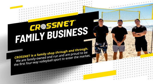 CROSSNET Four Square Volleyball Net and Game Set with Indoor 4 Pack Base Set
