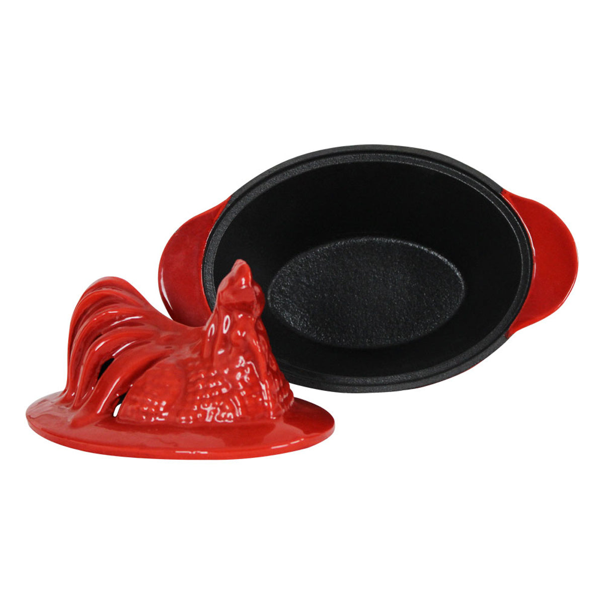 US Stove 1 Quart Cast Iron Wood Stove Steamer Humidifier, Red Chicken (Open Box) - VMInnovations