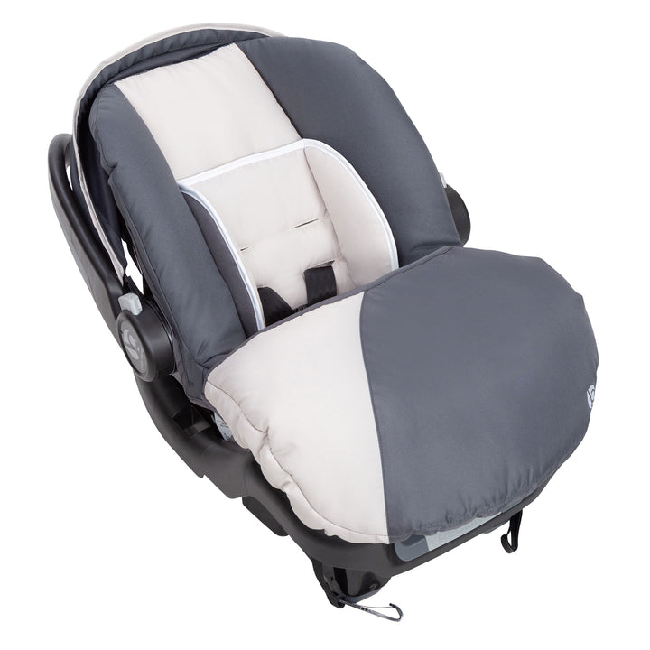 Baby Trend Ally Adjustable 35 Pound Infant Baby Car Seat w/ Base, Gray (2 Pack)