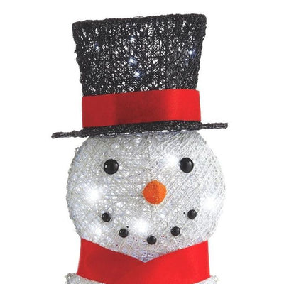 NOMA 3 Foot Pre Lit LED Whimsical Snowman Outdoor Christmas Lawn Decoration