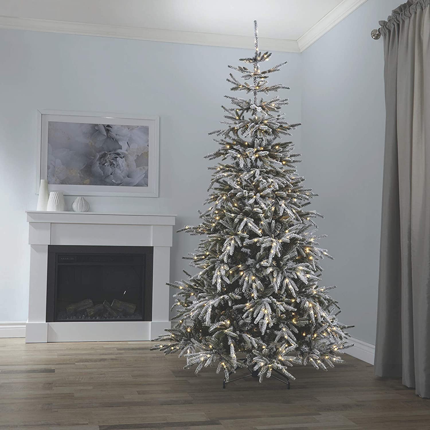 NOMA 7-Ft Snow Dusted Alpine White LED Pre-Lit Holiday Christmas Tree (Open Box)